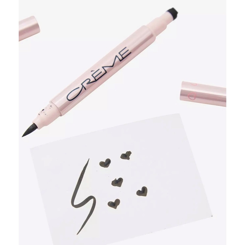 The Creme‎ Shop Faux Real Heart Freckle Stamp & Eyeliner Black Noire FFS4975 NEW